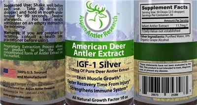 IGF-1 Silver 11.7 mg label