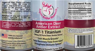 IGF-1 Titanium 100 mg label
