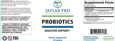 Probiotics label
