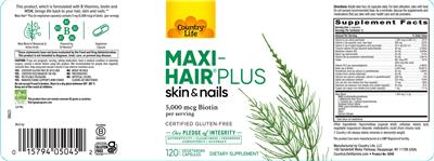 Maxi-Hair Plus label