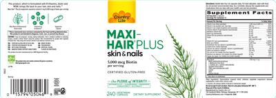Maxi-Hair Plus label