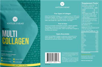 Multi Collagen Powder Unflavored label