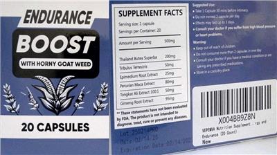 Endurance Boost label