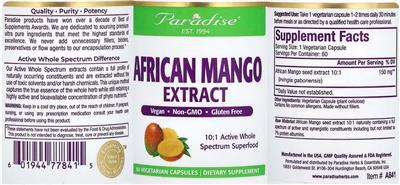 African Mango label
