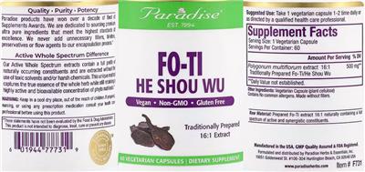 Fo-Ti He Sho Wu label
