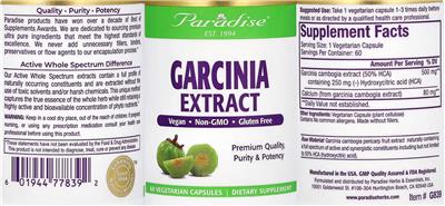 Garcinia Extract label