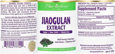 Jiaogulan Extract label