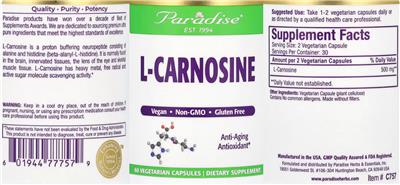 L-Carnosine label