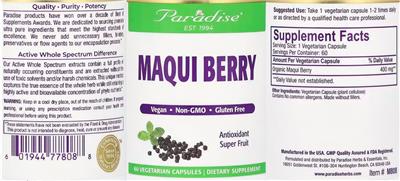 Maqui Berry label