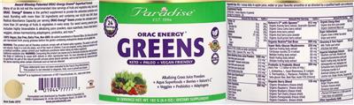 ORAC Energy Greens label