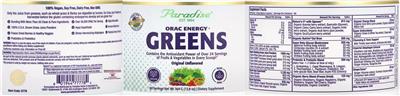 ORAC Energy Greens label