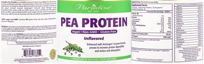 Pea Protein Unflavored label