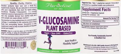 V-Glucosamine Plant Based label