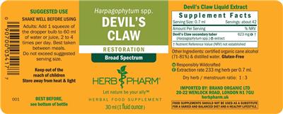 Devil's Claw label
