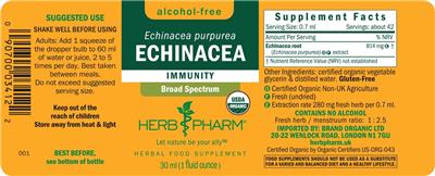 Echinacea Alcohol-Free label