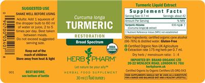 Turmeric label
