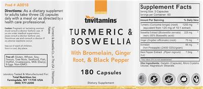 Turmeric & Boswellia label