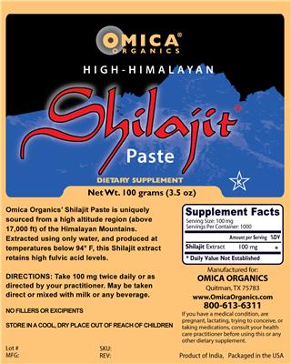 High-Himalayan Shilajit Paste label