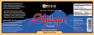 High-Himalayan Shilajit Powder label