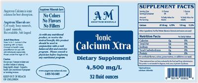 Ionic Calcium Xtra label