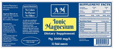 Ionic Magnesium label