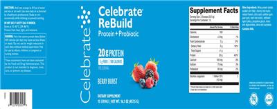 Celebrate ReBuild Berry Burst label