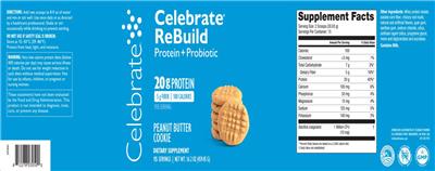 Celebrate ReBuild Peanut Butter Cookie label