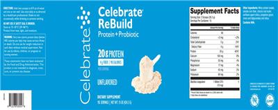 Celebrate ReBuild Unflavored label