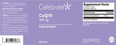 CoQ10 100 mg label
