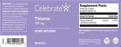 Thiamin 100 mg label