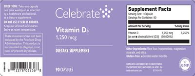 Vitamin D3 1,250 mcg label