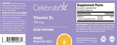 Vitamin D3 125 mcg Orange label