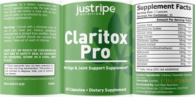 Claritox Pro label