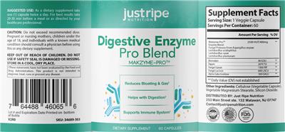 Digestive Enzyme Pro Blend label