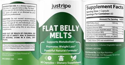 Flat Belly Melts label