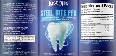 Steel Bite Pro label