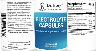 Electrolyte Capsules label