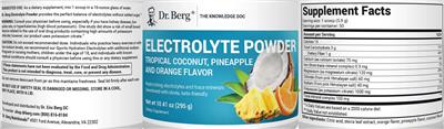 Electrolyte Powder  label