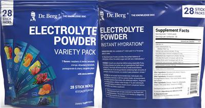 Electrolyte Powder Variety Pack label
