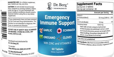Emergency Immune Support label