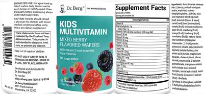 Kids Multivitamin Mixed Berry Flavored label