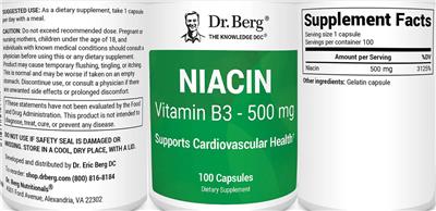 Niacin 500 mg label