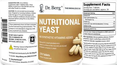 Nutritional Yeast label