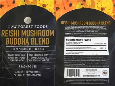 Reishi Mushroom Buddha Blend label