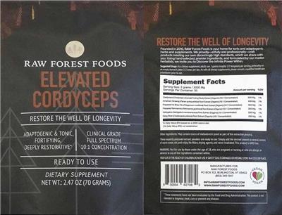 Elevated Cordyceps label