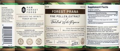 Pine Pollen Extract label