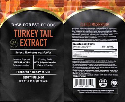 Turkey Tail Extract label