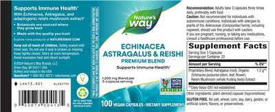 Echinacea Astragalus & Reishi label