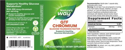 GTF Chromium 200 mcg label