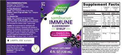 Sambucus Immune Elderberry Syrup label